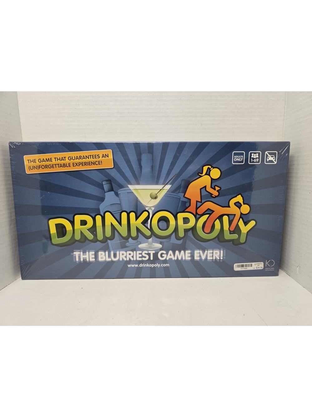Drinkopoly The Blurriest Game Ever Adult Party Drinking Board Game NEW SEALED